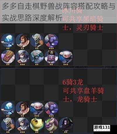 多多自走棋野兽战阵容搭配攻略与实战思路深度解析