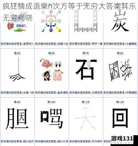 疯狂猜成语樂n次方等于无穷大答案其乐无穷揭晓