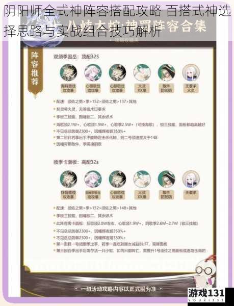 阴阳师全式神阵容搭配攻略 百搭式神选择思路与实战组合技巧解析