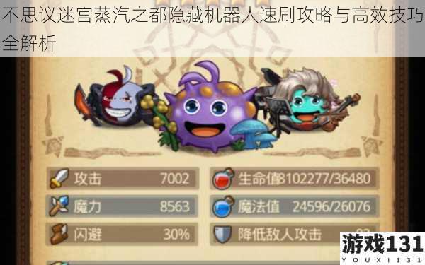 不思议迷宫蒸汽之都隐藏机器人速刷攻略与高效技巧全解析