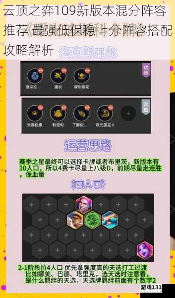 云顶之弈109新版本混分阵容推荐 最强低保稳上分阵容搭配攻略解析