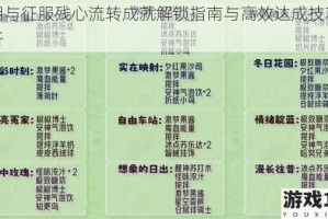 文明与征服残心流转成就解锁指南与高效达成技巧全解析