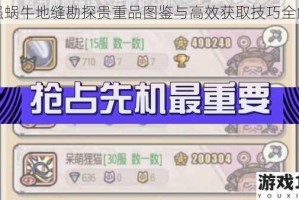 最强蜗牛地缝勘探贵重品图鉴与高效获取技巧全解析