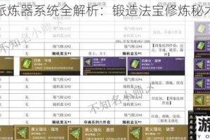 我的门派炼器系统全解析：锻造法宝修炼秘术成就巅峰之路