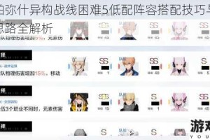 战双帕弥什异构战线困难5低配阵容搭配技巧与实战打法思路全解析