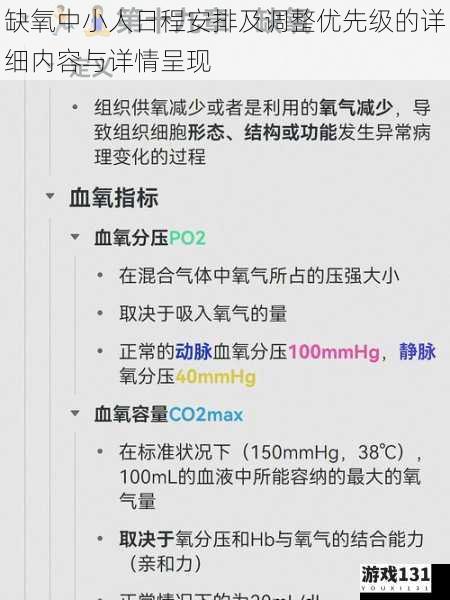 缺氧中小人日程安排及调整优先级的详细内容与详情呈现