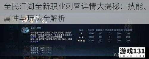 全民江湖全新职业刺客详情大揭秘：技能、属性与玩法全解析