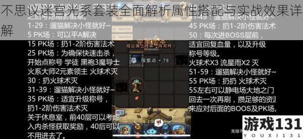 不思议迷宫光系套装全面解析属性搭配与实战效果详解