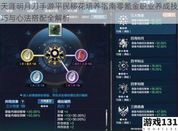 天涯明月刀手游平民移花培养指南零氪金职业养成技巧与心法搭配全解析