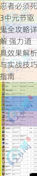 忍者必须死3中元节驱鬼全攻略详解 强力道具效果解析与实战技巧指南
