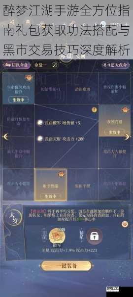 醉梦江湖手游全方位指南礼包获取功法搭配与黑市交易技巧深度解析