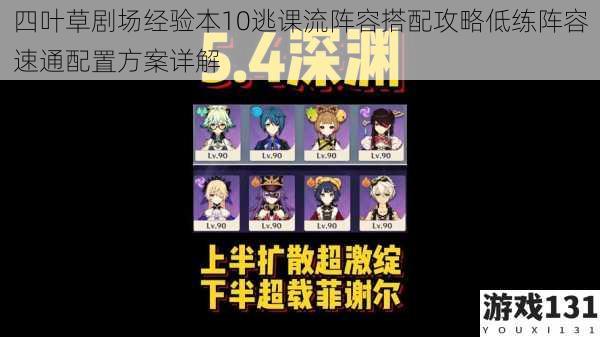 四叶草剧场经验本10逃课流阵容搭配攻略低练阵容速通配置方案详解