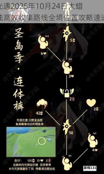 光遇2025年10月24日大蜡烛高效收集路线全境位置攻略速递