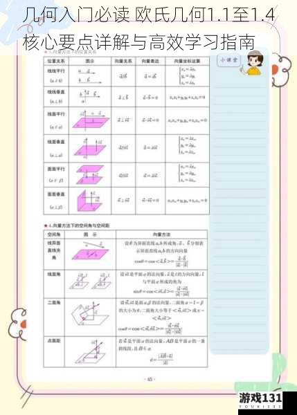 几何入门必读 欧氏几何1.1至1.4核心要点详解与高效学习指南