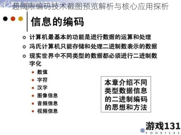 超阈限编码技术截图预览解析与核心应用探析