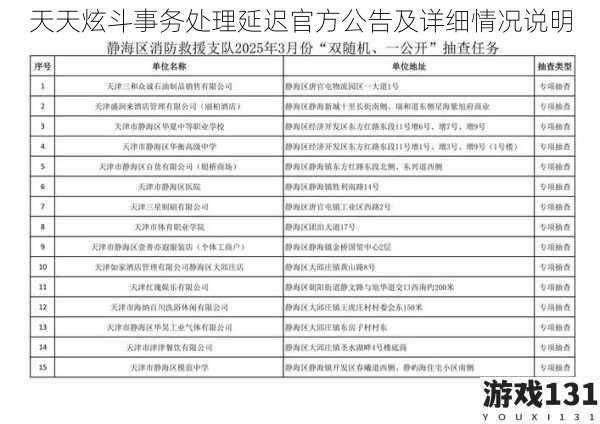 天天炫斗事务处理延迟官方公告及详细情况说明