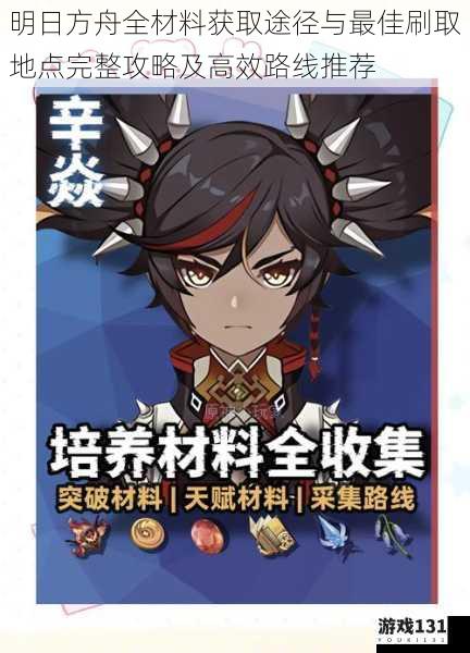 明日方舟全材料获取途径与最佳刷取地点完整攻略及高效路线推荐