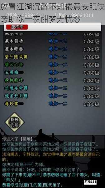 放置江湖沉醉不知倦意安眠诀窍助你一夜酣梦无忧愁