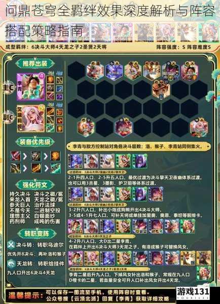 问鼎苍穹全羁绊效果深度解析与阵容搭配策略指南