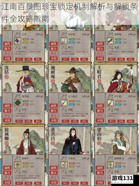 江南百景图珍宝锁定机制解析与解锁条件全攻略指南