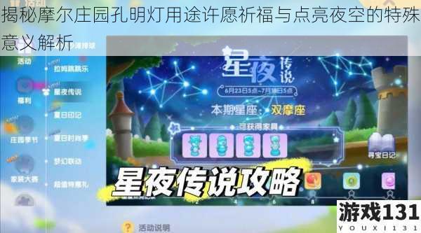 揭秘摩尔庄园孔明灯用途许愿祈福与点亮夜空的特殊意义解析