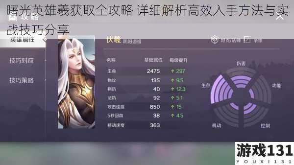 曙光英雄羲获取全攻略 详细解析高效入手方法与实战技巧分享