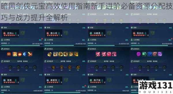 暗黑剑侠元宝高效使用指南新手进阶必备资源分配技巧与战力提升全解析