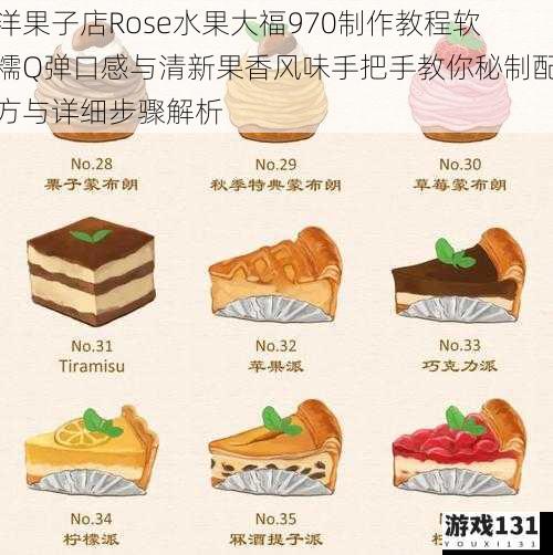 洋果子店Rose水果大福970制作教程软糯Q弹口感与清新果香风味手把手教你秘制配方与详细步骤解析