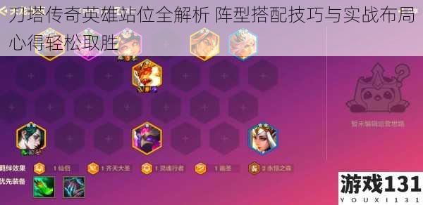刀塔传奇英雄站位全解析 阵型搭配技巧与实战布局心得轻松取胜