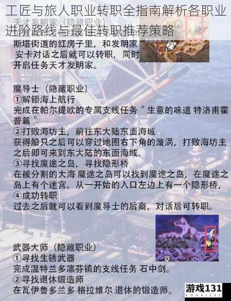 工匠与旅人职业转职全指南解析各职业进阶路线与最佳转职推荐策略