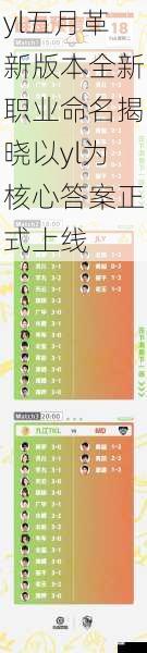 yl五月革新版本全新职业命名揭晓以yl为核心答案正式上线