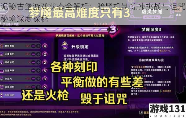 诡秘古堡游戏状态全解析:暗黑机制惊悚挑战与诅咒秘境深度探秘