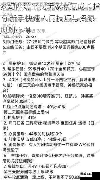 梦幻西游平民玩家零氪成长指南 新手快速入门技巧与资源规划心得