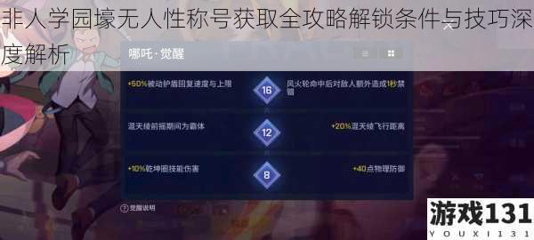 非人学园壕无人性称号获取全攻略解锁条件与技巧深度解析